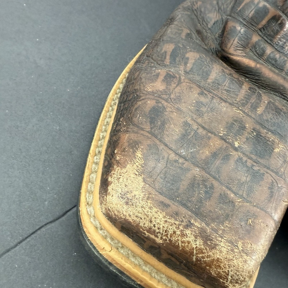 Justin Derrickman Brown Crocodile Print Comp Toe Work Boot Mens 9D Style WK4833 - Picture 4 of 16